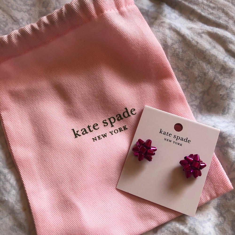 kate spade Pink Bow Stud Earrings